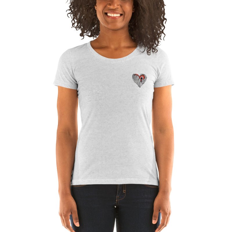 S&B Short Sleeve Heart Broke Heart T-shirt For Women - Women's T-Shirts & Shirts - British D'sire