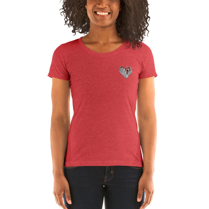 S&B Short Sleeve Heart Broke Heart T-shirt For Women - Women's T-Shirts & Shirts - British D'sire