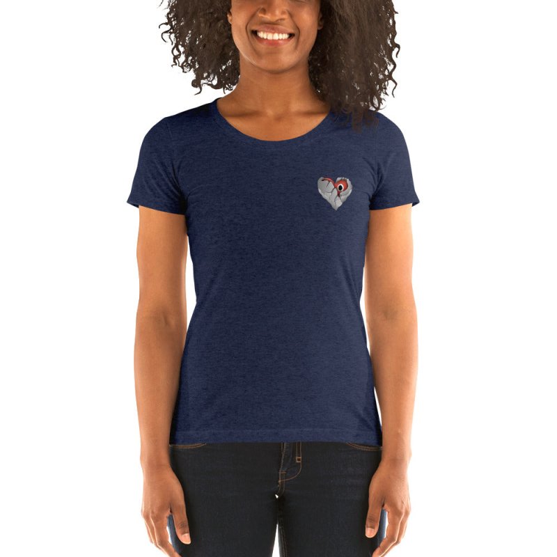 S&B Short Sleeve Heart Broke Heart T-shirt For Women - Women's T-Shirts & Shirts - British D'sire