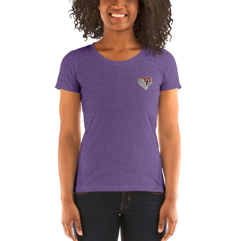 S&B Short Sleeve Heart Broke Heart T-shirt For Women - Women's T-Shirts & Shirts - British D'sire