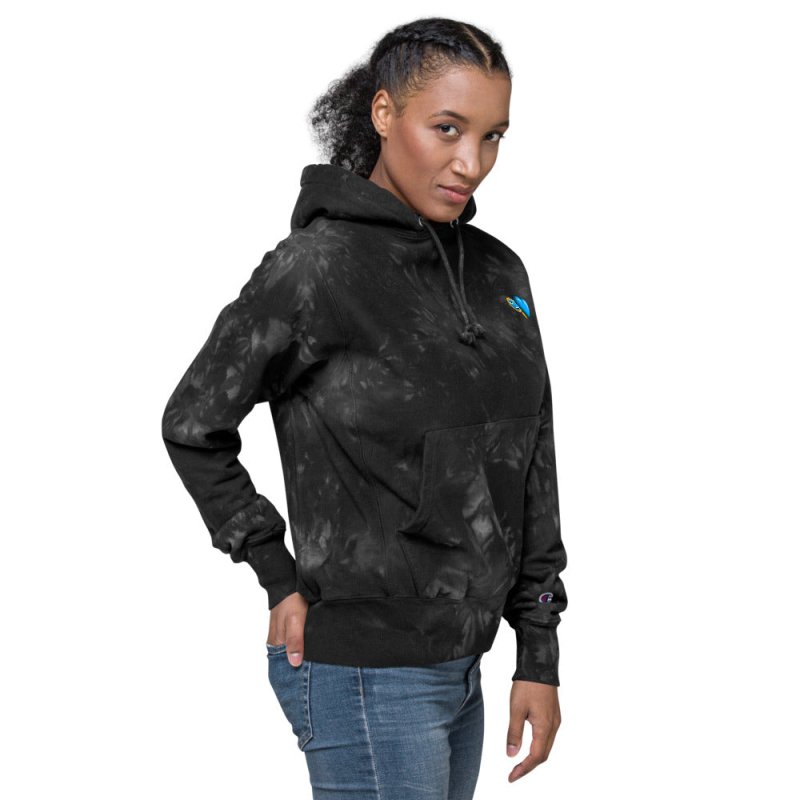 S&B Unisex Champion Tie-Dye Mirror Heart Sweatshirt - British D'sire