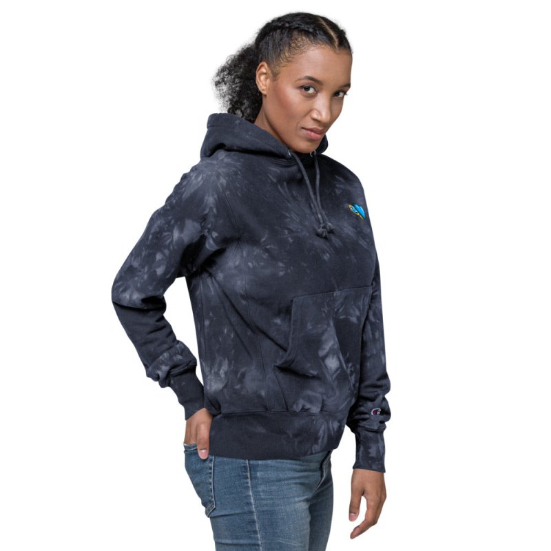 S&B Unisex Champion Tie-Dye Mirror Heart Sweatshirt - British D'sire