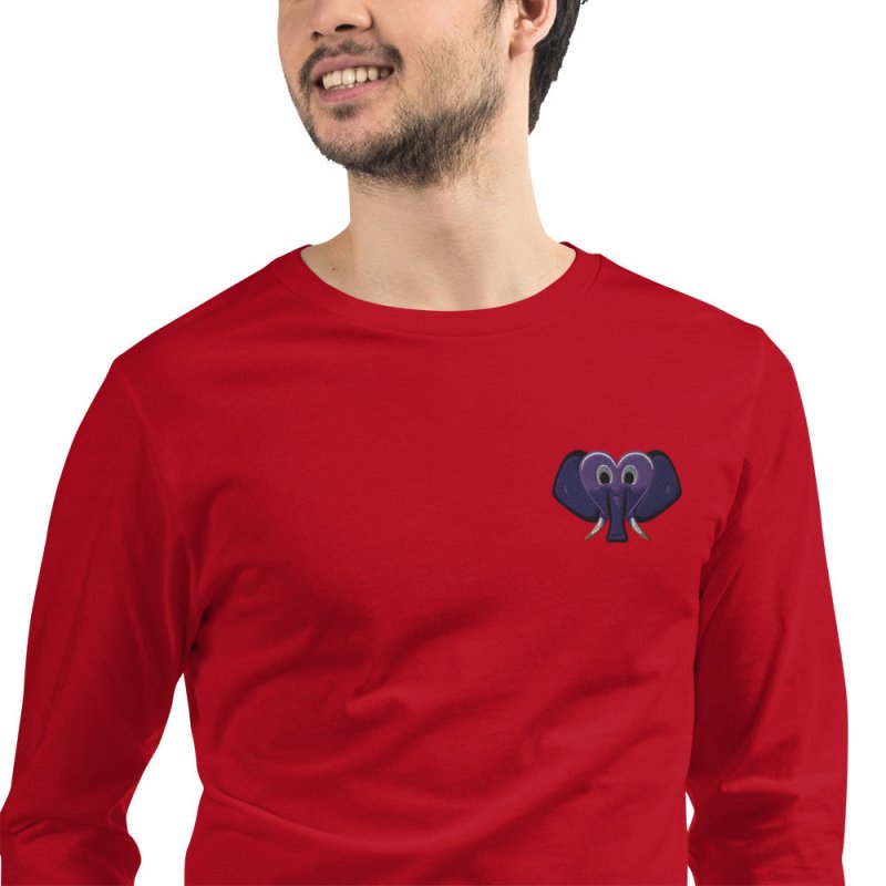 S&B Unisex Long Sleeve Elephant Heart T-shirt - Men's T-Shirts & Shirts - British D'sire