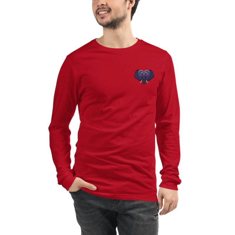 S&B Unisex Long Sleeve Elephant Heart T-shirt - Men's T-Shirts & Shirts - British D'sire