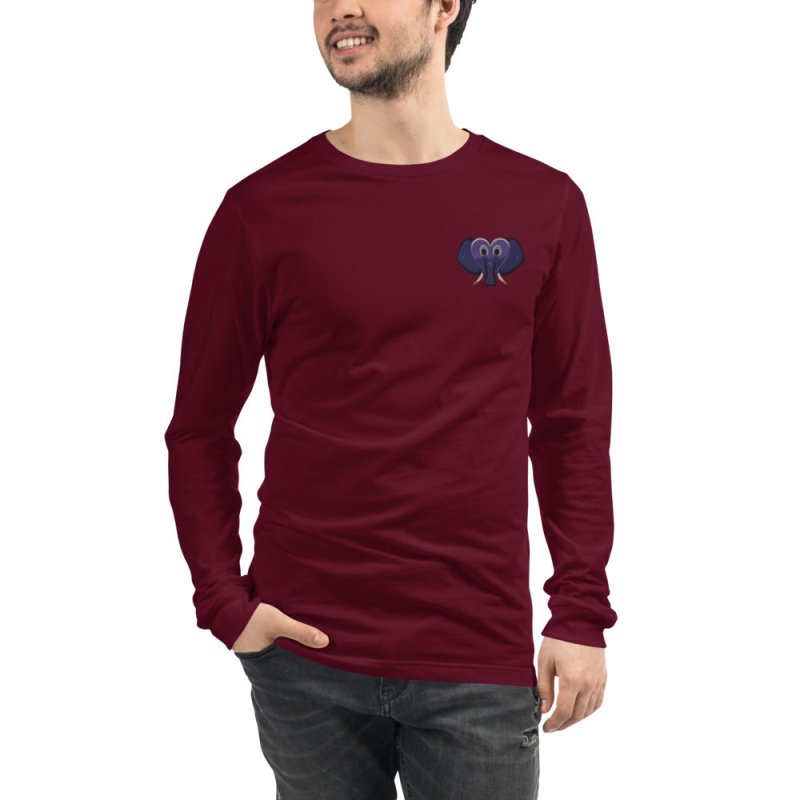 S&B Unisex Long Sleeve Elephant Heart T-shirt - Men's T-Shirts & Shirts - British D'sire