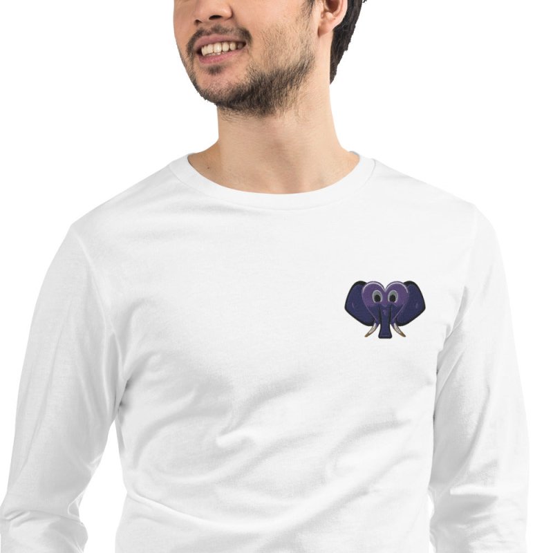 S&B Unisex Long Sleeve Elephant Heart T-shirt - Men's T-Shirts & Shirts - British D'sire