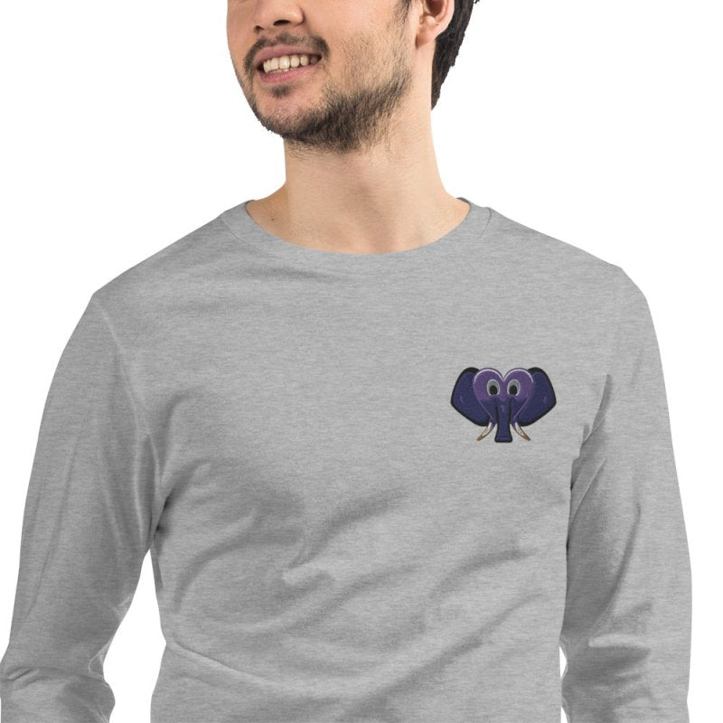 S&B Unisex Long Sleeve Elephant Heart T-shirt - Men's T-Shirts & Shirts - British D'sire