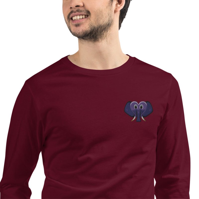 S&B Unisex Long Sleeve Elephant Heart T-shirt - Men's T-Shirts & Shirts - British D'sire
