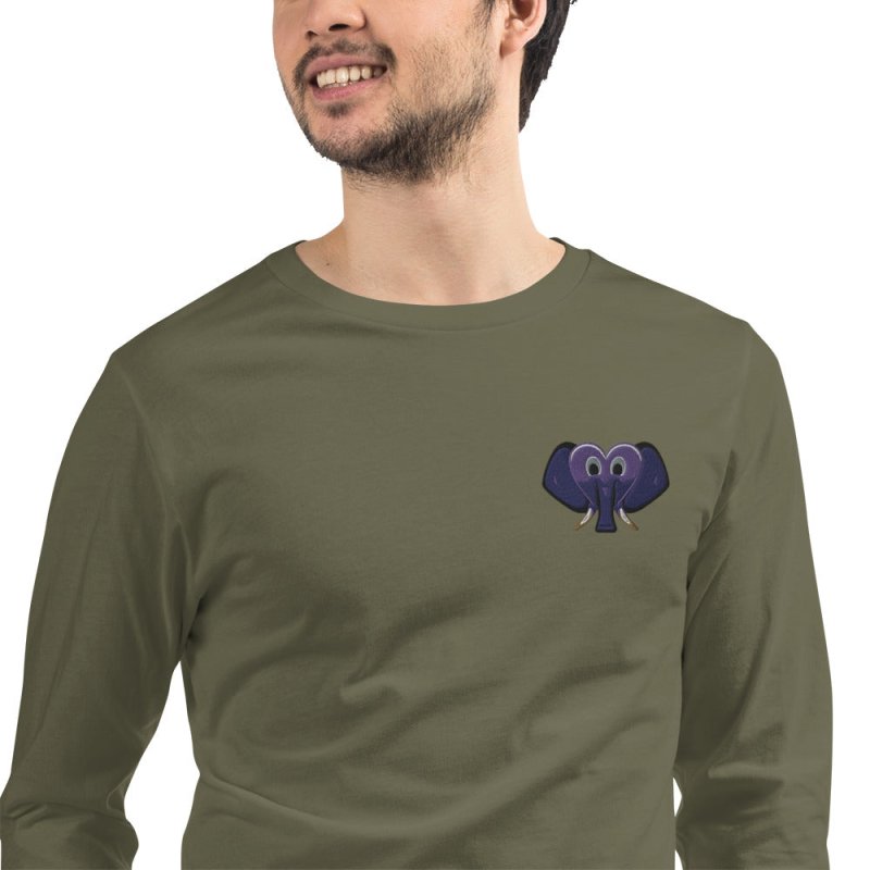 S&B Unisex Long Sleeve Elephant Heart T-shirt - Men's T-Shirts & Shirts - British D'sire