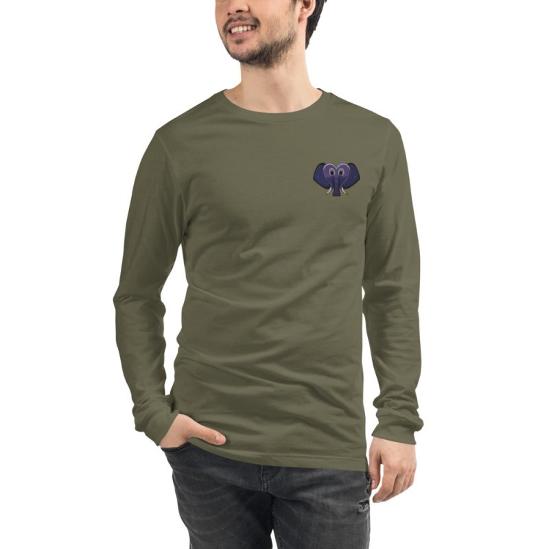 S&B Unisex Long Sleeve Elephant Heart T-shirt - Men's T-Shirts & Shirts - British D'sire