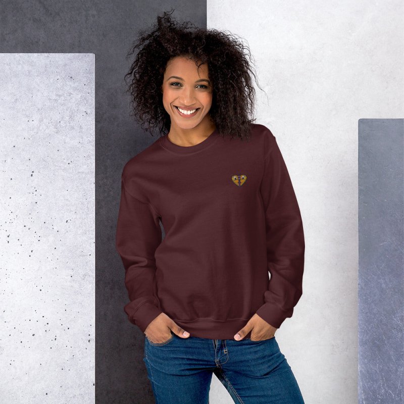 S&B Unisex Round Neck Butterfly Heart Sweatshirt - Women's Hoodies & Sweatshirts - British D'sire