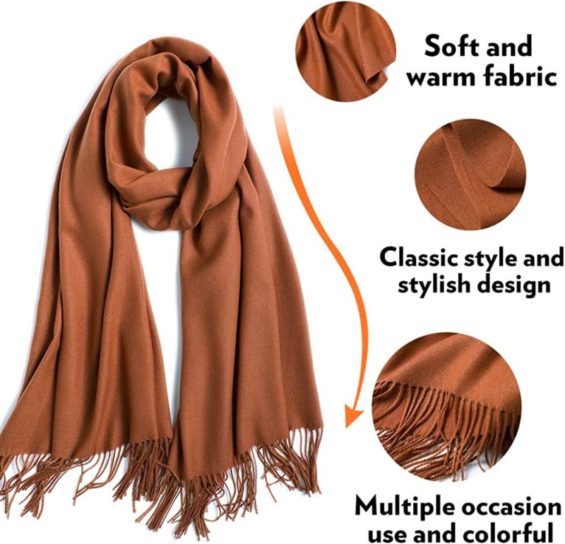 MaaMgic Scarves for Women Pashmina Shawl Wrap Wedding Party Blanket Girls Large Soft Scarves Secondary image
