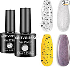 Senvenski Eggshell Gel Top Coat, Furs Gel Top Coat, UV LED Nail Art Kit Gift Manicure Varnish Set Soak Off (TB008) - British D'sire