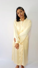 Silk Cream Dressing Gown - British D'sire