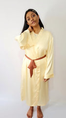 Silk Cream Dressing Gown - British D'sire