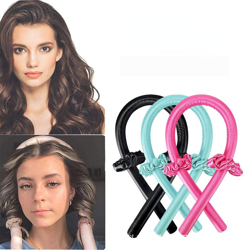 Silk Satin Heat Free Curling Iron Lazy Curler Headband Makes Hair Soft and Shiny Curler Hair Tools Heat Free Curling Hair - Hair Care & Styling - British D'sire