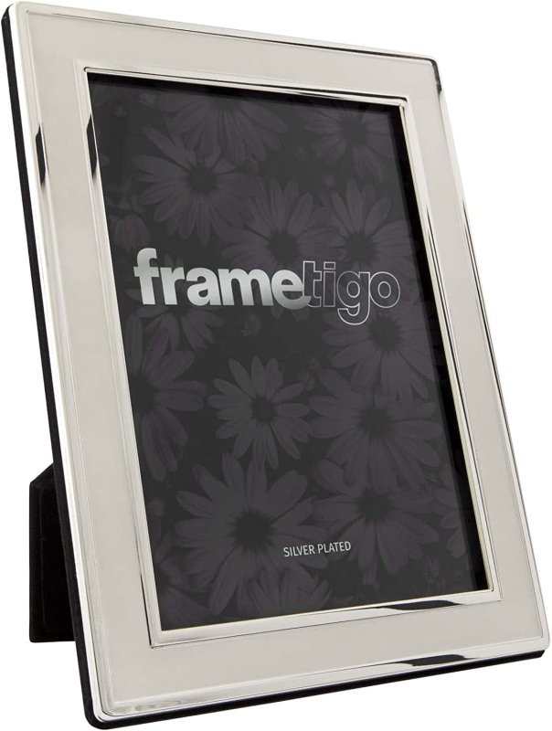Silver Plated Plain Satin Photo Frame - Fits Photo Size 4"X6" (10X15Cm) - Housings & Frames - British D'sire