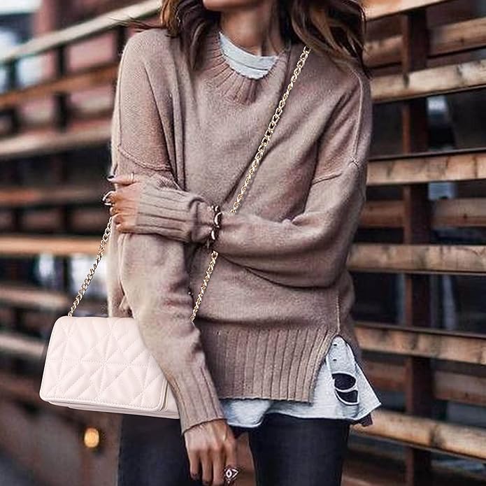 Small Quilted Crossbody Bags for Women Shoulder Bag Clutch Purses Handbags with Gold Chain Secondary image