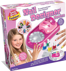 Small World Toys - Nail Designer Device Kit for Girls - Includes Nail Design Printing Device, Nail Art Design & Kids Polish & Varnish - Professional Studio of Nail Design - Home Manicures Age 9+ - British D'sire