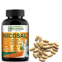 Smokers Vitamin 90 Tablets Nicosal High Strength Immune Booster for Smokers and Ex-Smokers, Lung Clear, 90 Tablets - Food Supplement, Vitamin - British D'sire