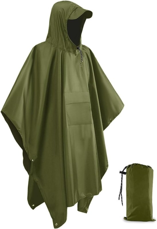 Snowalva Festival Poncho Waterproof Adult Reusable Poncho Waterproof Adult Lightweight Breathable Durable Environmentally Friendly Raincoat with Brim for Outdoor Hiking Camping Cycling Traveling Secondary image