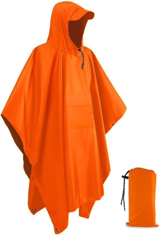 Snowalva Festival Poncho Waterproof Adult Reusable Poncho Waterproof Adult Lightweight Breathable Durable Environmentally Friendly Raincoat with Brim for Outdoor Hiking Camping Cycling Traveling - British D'sire Main image
