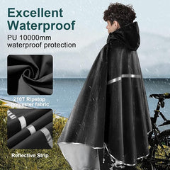 SOPPY Waterproof Rain Poncho Bike Bicycle Rain Poncho Cycling Rain Cape Lightweight Compact Reusable for Men Women Adults, Suitable for Cycling Camping Hiking - British D'sire