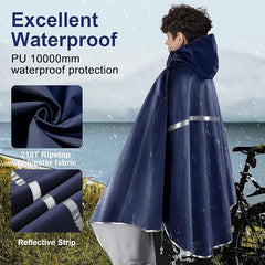 SOPPY Waterproof Rain Poncho Bike Bicycle Rain Poncho Cycling Rain Cape Lightweight Compact Reusable for Men Women Adults, Suitable for Cycling Camping Hiking - British D'sire