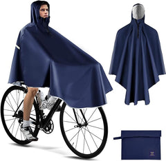 SOPPY Waterproof Rain Poncho Bike Bicycle Rain Poncho Cycling Rain Cape Lightweight Compact Reusable for Men Women Adults, Suitable for Cycling Camping Hiking - British D'sire