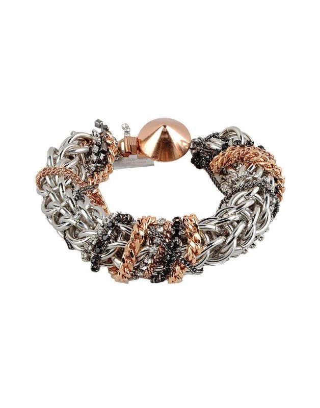 Statement Cuff Bracelet with Crystals - Necklaces - British D'sire