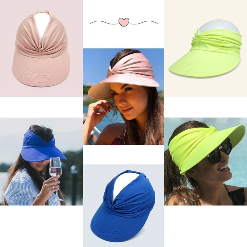 Sun Hats for Women Wide Brim Visor UV Protection Summer Beach Hat for Women Foldable Golf Hats - Womens Headwear - British D'sire