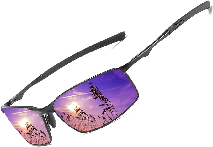 Sunglasses Mens Womens Polarised Sunglasses UV Protection Sunglasses metal frame Ultra Light for Driving Travel Fishing Running Outdoor Eyewear Sun glasses - British D'sire