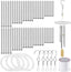 Swpeet 60Pcs Wind Chime Tubes Parts and Transparent Top Circles of Wind Chime with 100 Yard Wind Chime Wire and Swivel Hooks Clips Making Kit, Wind Chime Part Wind Chime Kit for Hanging Wind Chimes - British D'sire