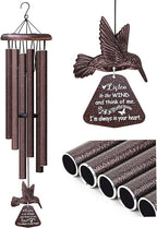 Sympathy Wind Chimes with Hummingbird Wind Spinner, Memorial Wind Chimes for Loss of Loved One Prime, Bereavement/Sympathy/Memorial Gift for Loss of Mother Father Husband Condolence Remembrance - British D'sire