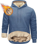 TACVASEN Men's Hoodie Sherpa Fleece Hoodies Sweatshirt Winter Warm Hooded Pullover with Kangaroo Pocket - British D'sire