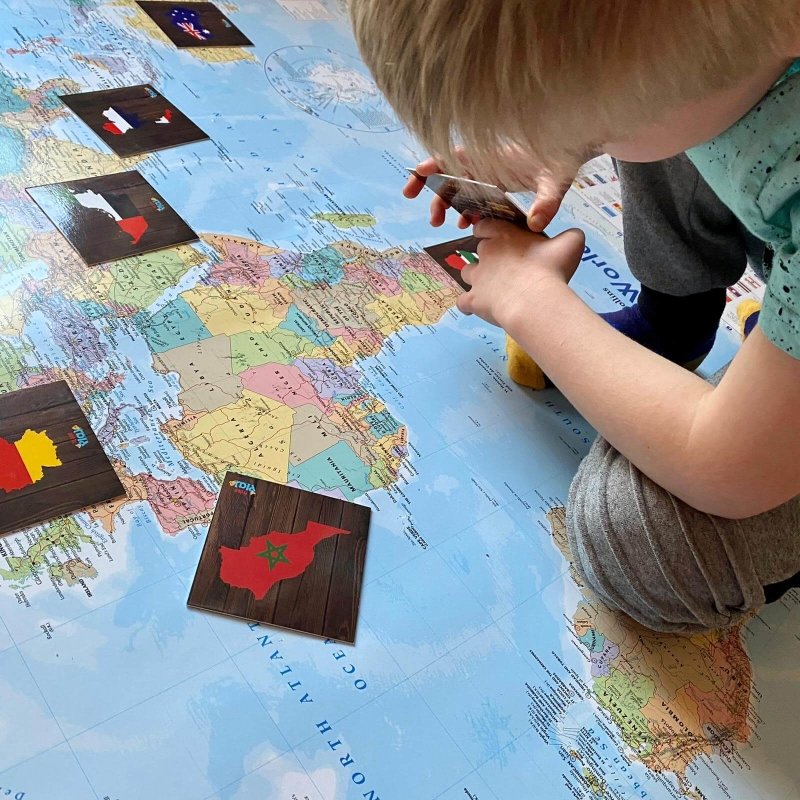 Teddo Play Countries, Cities, Flags, Borders & More (40+ Popular Countries of the World Set) - Learning & Education - British D'sire