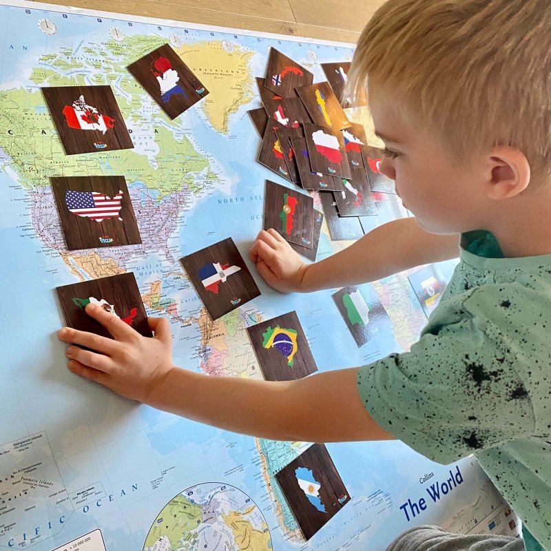 Teddo Play Countries, Cities, Flags, Borders & More (40+ Popular Countries of the World Set) - Learning & Education - British D'sire