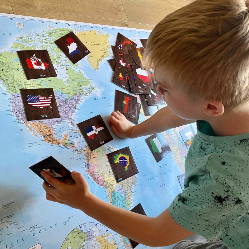 Teddo Play Countries, Cities, Flags, Borders & More (40+ Popular Countries of the World Set) - Learning & Education - British D'sire