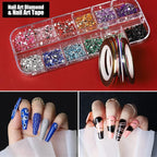 Teenitor Nail Art Kit with Nail Glitter, Nail Art Brushes & Nail Sticker for Gel Nails Art, Nail Gems Nail Accessories Tool for Teenage Girls, Nail Art Pens Nail Dotting Tool for Beginners - British D'sire