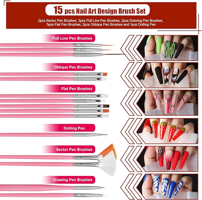 Teenitor Nail Art Kit with Nail Glitter, Nail Art Brushes & Nail Sticker for Gel Nails Art, Nail Gems Nail Accessories Tool for Teenage Girls, Nail Art Pens Nail Dotting Tool for Beginners - British D'sire