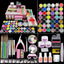 TEEROVA Nail Art Kit, 42 Acrylic Powder Liquid Brush Glitter Clipper Primer File Nail Art Tips Set Kit - British D'sire