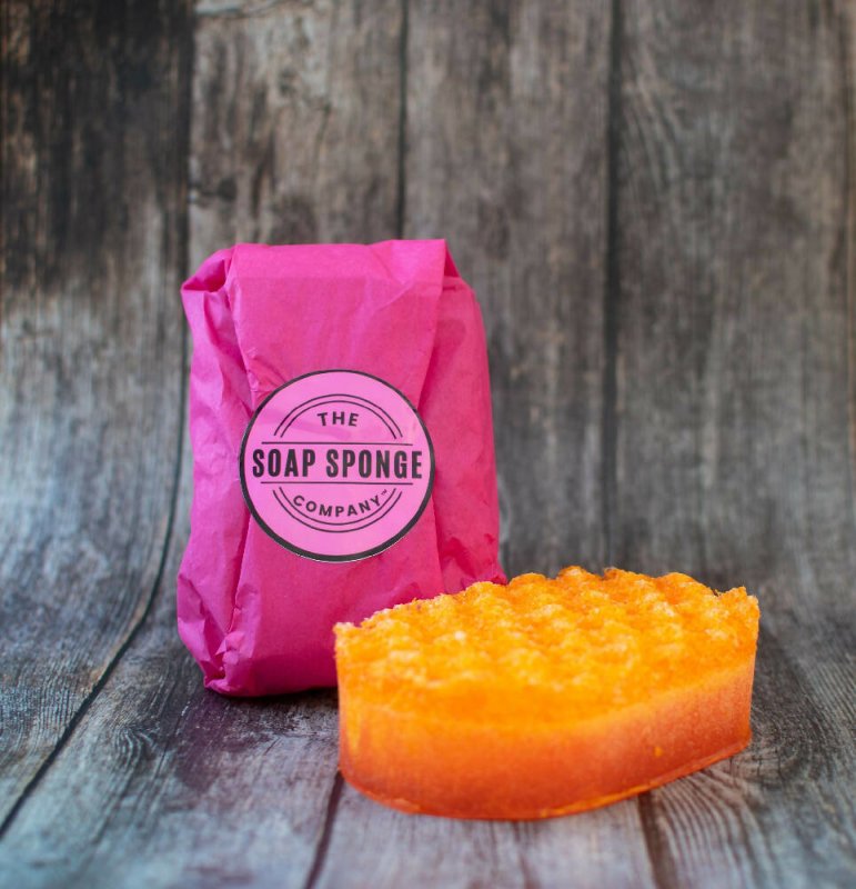 The Soap Sponge Company Sweet Orange Exfoliating Soap Sponge - Bath & Shower - British D'sire