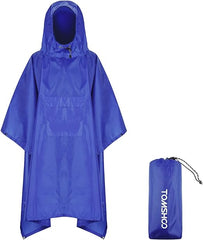 TOMSHOO Rain Poncho, Raincoat, Waterproof Camping Tent | Tarpaulin | 3-in-1 Multifunctional rain Cover for Hunting |Camping | Hiking and Cycling - British D'sire