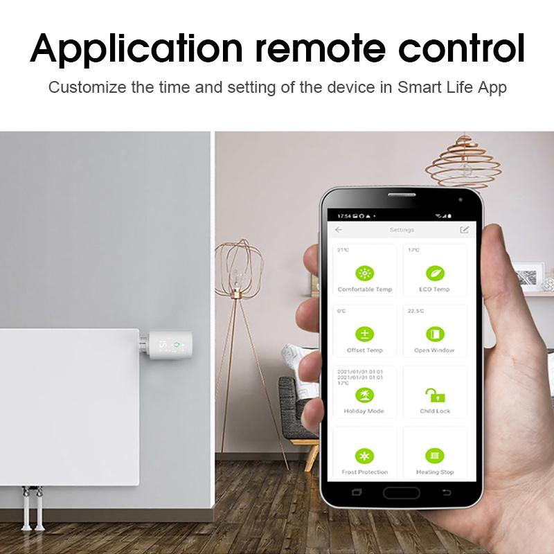 Tuya ZigBee3.0 New Mini Smart Radiator Actuator Programmable Thermostat  Heater Temperature Controller Voice Control Thermostat - British D'sire