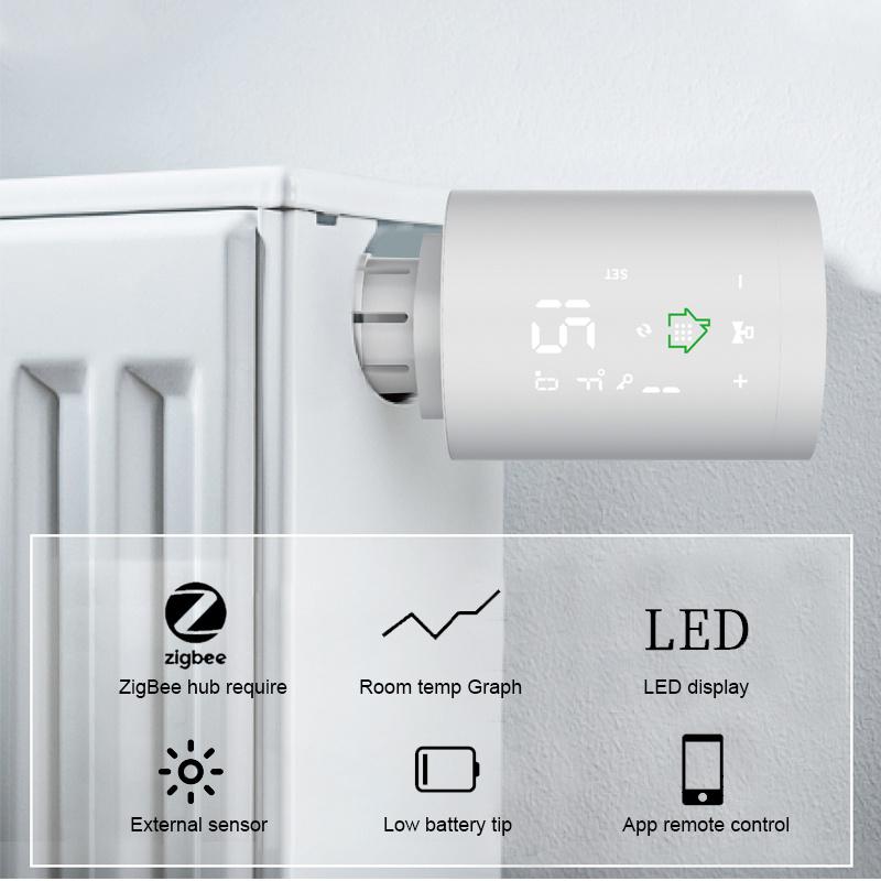 Tuya ZigBee3.0 New Mini Smart Radiator Actuator Programmable Thermostat Heater Temperature Controller Voice Control Thermostat - Bottles & Thermos - British D'sire