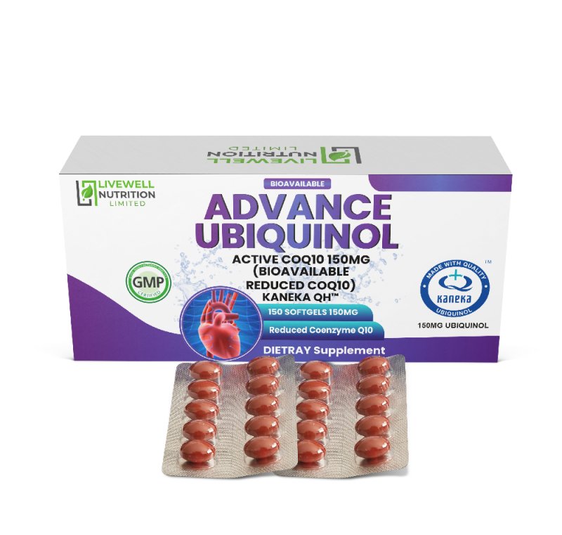 Ubiquinol – Kaneka QH®Pure Encapsulation (150MG) High Potency (150 Softgels) Naturally Fermented Reduced Form of CoQ10. - Food supplement, vitamin - British D'sire