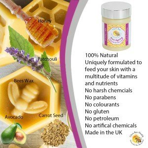 Ultra Bee Health 100% Natural Anti Ageing Moisturiser Honey, Patchouli, Carrot Seed 100ml - Body Care - British D'sire