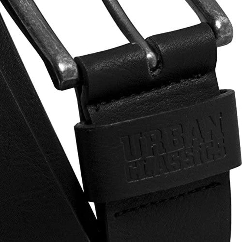 Unisex Leather Belt, Faux Leather Belt with Buckle Pin Fastening, Leather Imitation Belt for Men and Women, 100% Vegan, Colour: Black, Sizes: S, M, L, XL - Mens Accessories - British D'sire