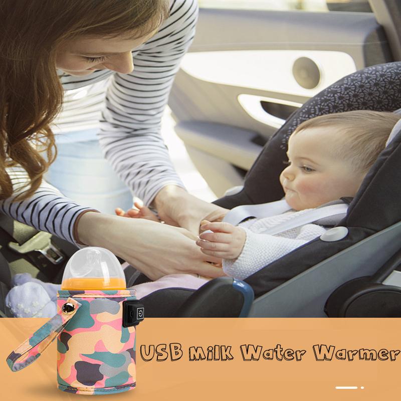 USB Milk Water Warmer Travel Stroller Insulated Bag Baby Nursing Bottle Heater Safe Kids Supplies for Outdoor Winter - Bottles & Thermos - British D'sire