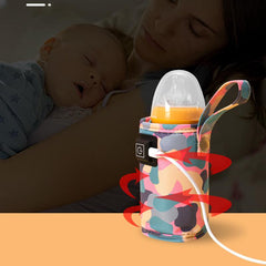USB Milk Water Warmer Travel Stroller Insulated Bag Baby Nursing Bottle Heater Safe Kids Supplies for Outdoor Winter - Bottles & Thermos - British D'sire